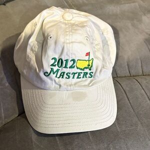 Masters tan Cap with Green and Red Embroidery hat is not in best shape 2012